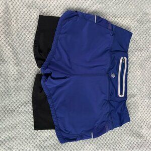 Athleta Royal Blue and Charcoal Shorts